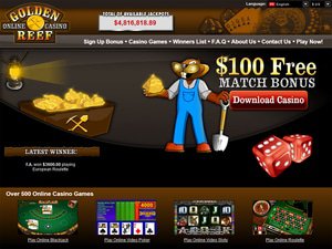 Golden Reef Casino website