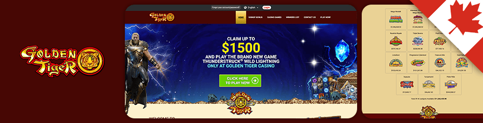 golden tiger casino bonus