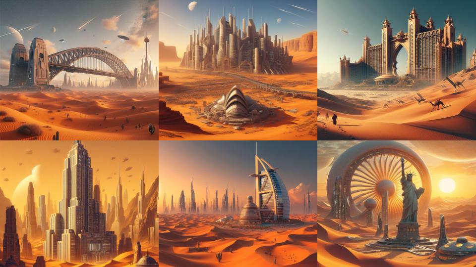 dune-like city desertified