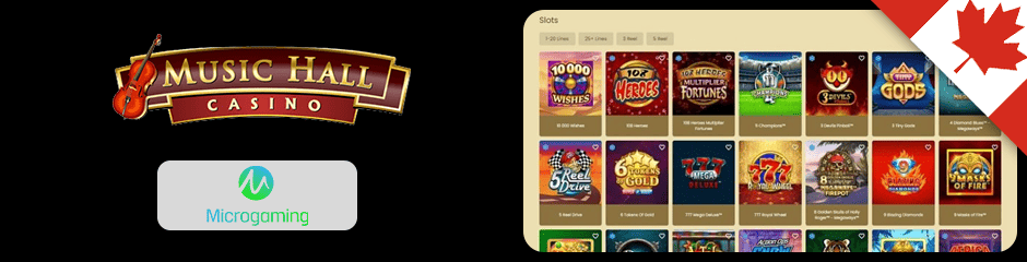 music hall casino games and software