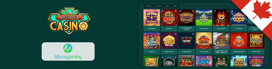 nostalgia casino games and software